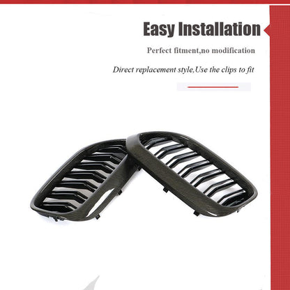 For BMW 5 Series G30 G31 G38 F90 M5 REAL CARBON Front Kidney Grill Grille 17-19