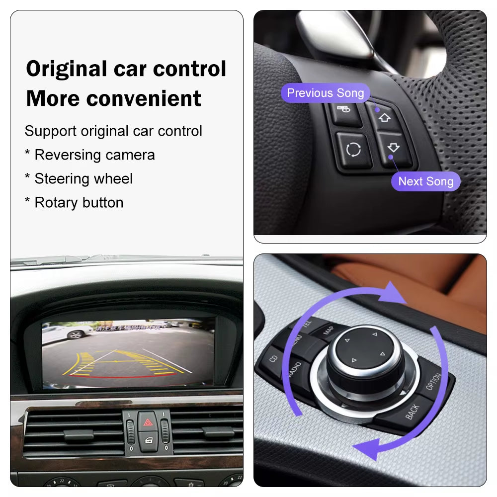 Wireless Carplay for BMW 3 Series E90 E91 E92 E93 5 Series E60 E61 2008-2013 Android Auto Carplay Mirror Link Airplay Car Play