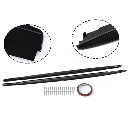 2X for BMW G30 530I 540I & F90 M5 Sedan 2017-22 MP Style Side Skirts Gloss Black