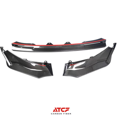 For BMW M4 G82 G83 M3 G80 Dry Carbon V Style Front Lip