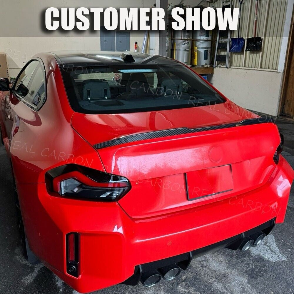 For BMW G42 G87 M240I 220I M2 Coupe 2022-2025 Rear Trunk Spoiler Wing DRY CARBON