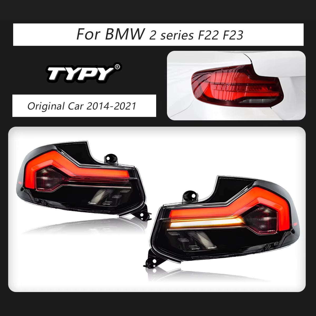 Car Lights LED Rear Lamps for BMW 2 Series F22 Taillights Assembly 220I 225I M2 F23 F87 Dynamic DRL Turn Signals Plug Play