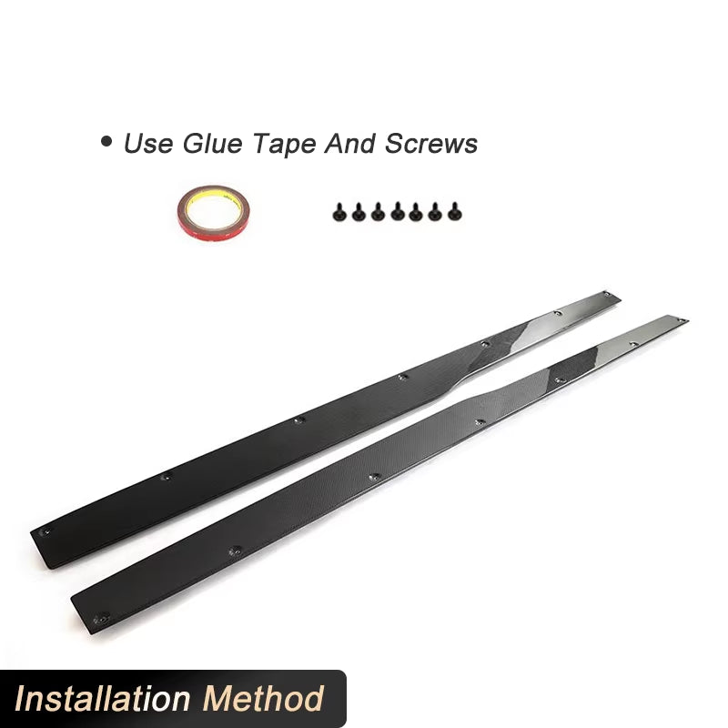 Car Side Skirts Extension Carbon Fiber for BMW F80 M3 Sedan 4-Door 2014-2019 Racing Side Door Bumper Apron Lip Skirt Body Kits