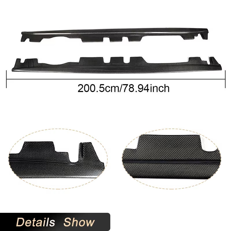 Carbon Fiber Car Side Skirts Extensions for BMW 3 Series E92 E93 M3 2008-2013 Side Door Bumper Apron Lip Spoiler Guard Body Kits