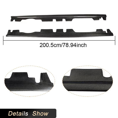Carbon Fiber Car Side Skirts Extensions for BMW 3 Series E92 E93 M3 2008-2013 Side Door Bumper Apron Lip Spoiler Guard Body Kits