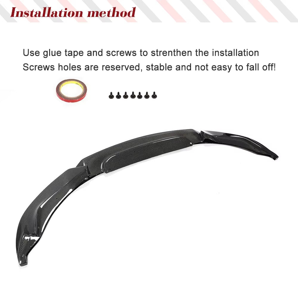 Carbon Fiber Car Front Bumper Lip Car Body Kits for BMW F80 M3 F82 F83 M4 2014-2019 Car Front Chin Spoiler Front Lip Spoiler