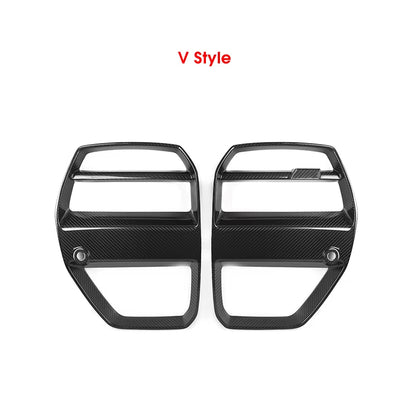 Bumper Racing Grills for BMW G80 G81 M3 G82 G83 M4 2021-In Real Carbon Fiber Front Kidney Grille Xdrive Competition Auto Fitment