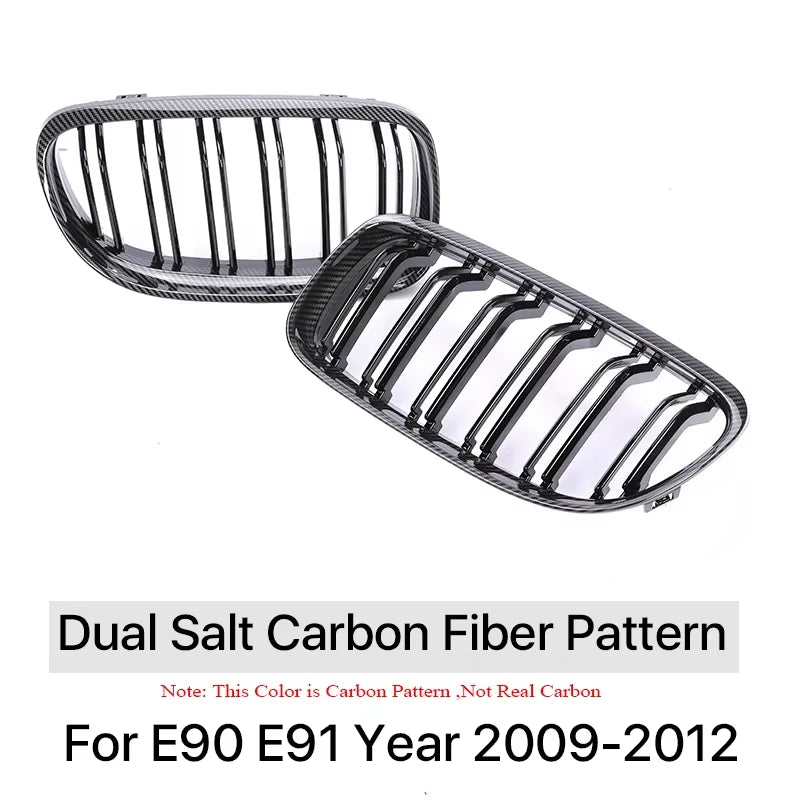 Carbon Grills Cover Front Bottom Bumper Kindly Facelift M Style Grille for BMW 3 Series E90 E91 2009-2012 LCI 328I 330I 335I