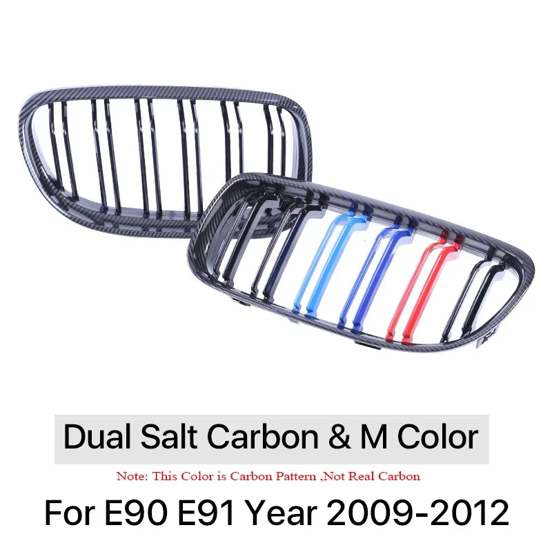 Carbon Grills Cover Front Bottom Bumper Kindly Facelift M Style Grille for BMW 3 Series E90 E91 2009-2012 LCI 328I 330I 335I