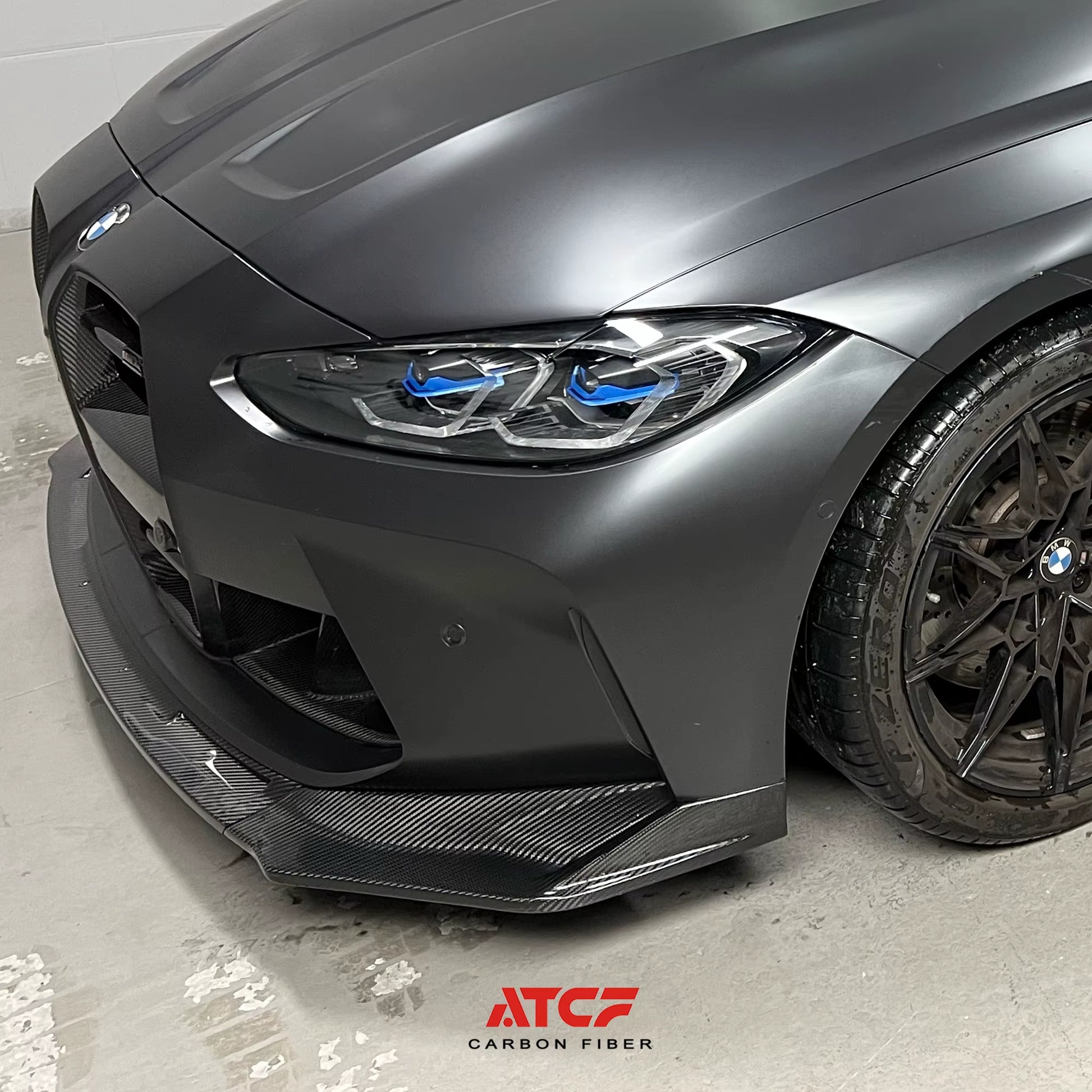For BMW M4 G82 G83 M3 G80 Dry Carbon V Style Front Lip